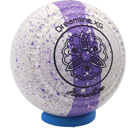 [XG4BA4-36-50395-PP25417-XGTRIST35] Henselite Dreamline XG Size 4 Orchid Trilogy with " C Grip " made EXCLUSIVELY for Hunter Bowls worldwide !